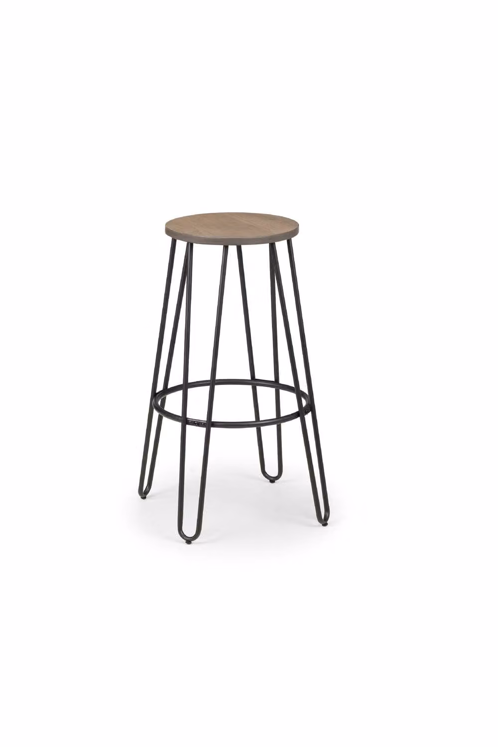 Julian Bowen Dalston Round Bar Stool Set of 2 in Brown and Black – 3