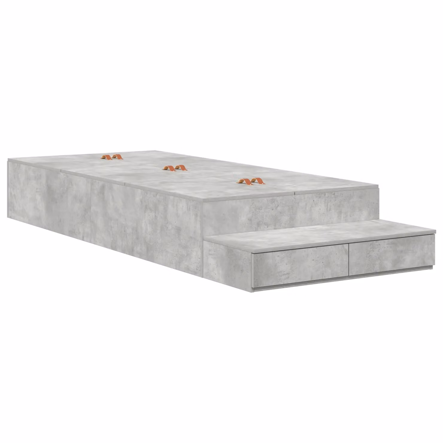 Berkfield Home Modern Storage Bed Frame with Drawers, Grey, W: 80 cm, L: 200 cm – 2