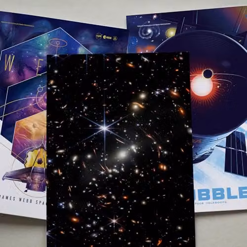 Artery8 Set of 50 NASA James Webb and Hubble Galaxy Star Cluster Universe Collage Kit Postcards, Multicolour, W: 15 cm, H: 10 cm – 6