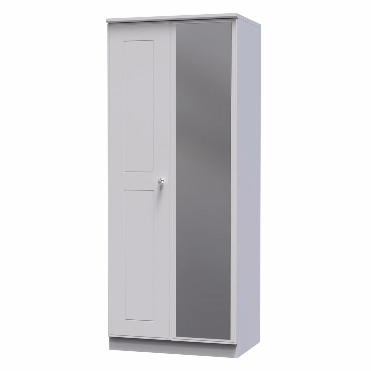 2 U Albert Ready Assembled 2 Door Mirrored Wardrobe in Grey – 2