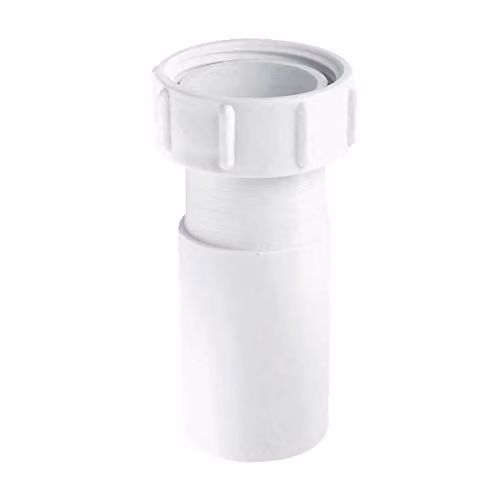 McAlpine 1" White Pipe Extension Piece T22L W/D/H: 18.0 x 5.8 x 18.0 cm