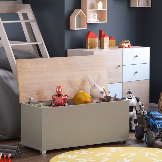 Vida Designs Arlington Toy Box in Grey