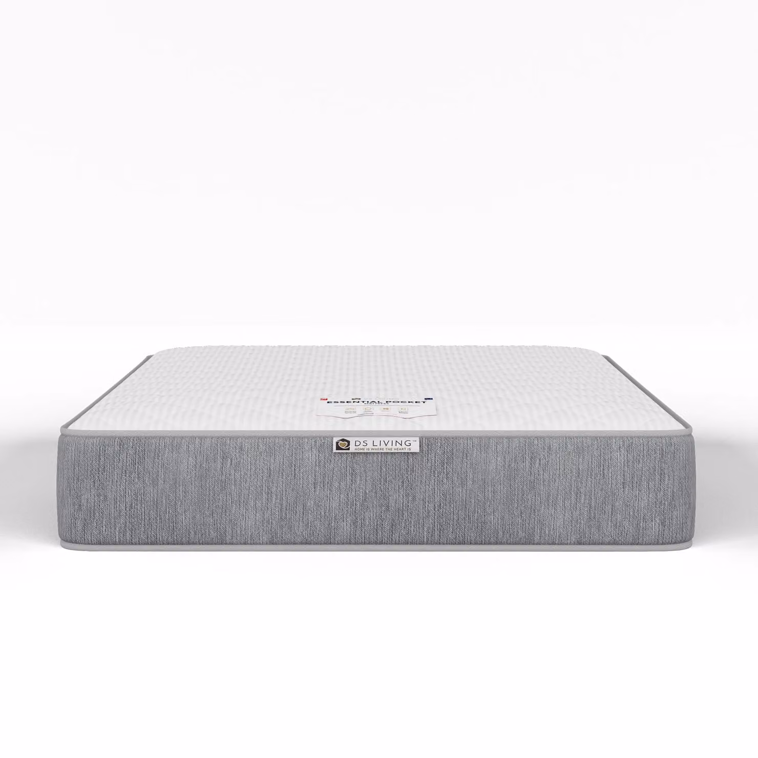 DS Living Luxe Essentials Medium Pocket Sprung Mattress in Grey, Single – 2