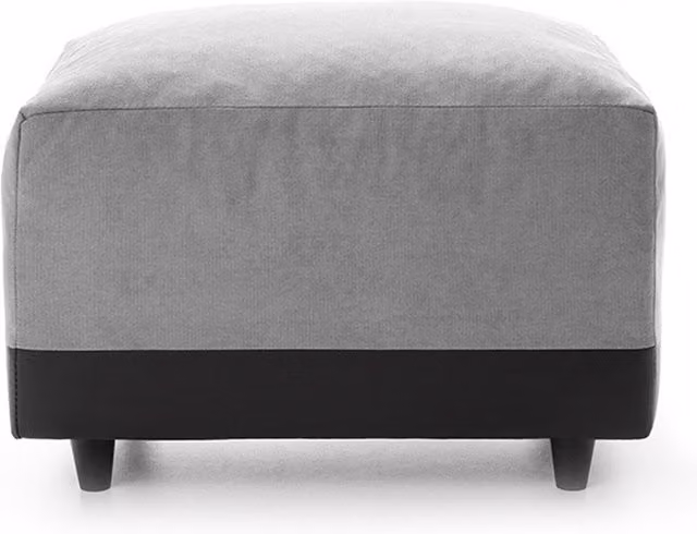 Abakus Direct Dylan Collection Cube Footstool in Light Grey