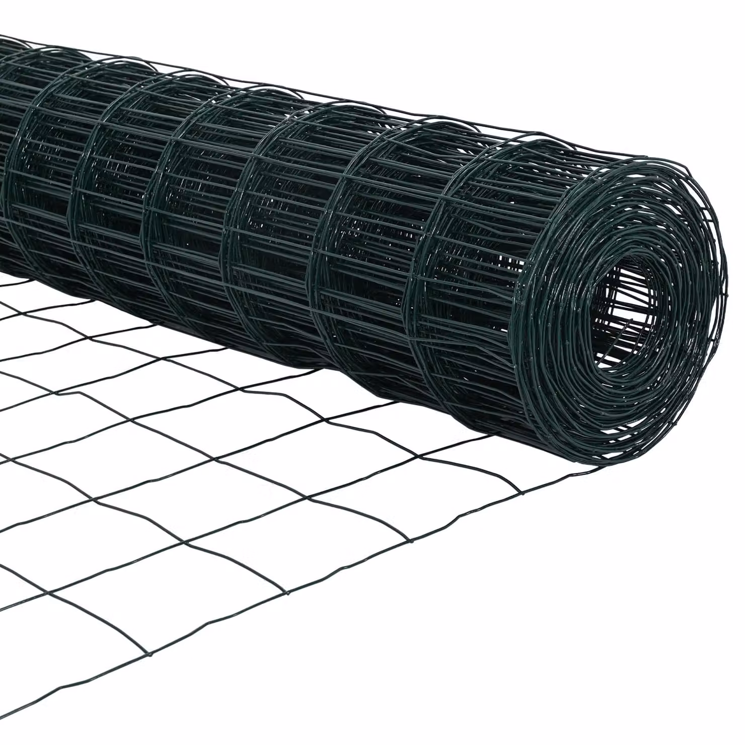 Berkfield Home Euro Fence with 7 Posts, Galvanised Steel, Green and Silver, W: 10 m, H: 0.4 m – 6