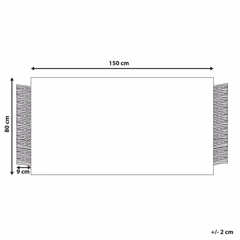 Wyld and Coco Grey and White Handwoven Wool and Cotton Rectangular Rug W: 80 cm, L: 150 cm – 3