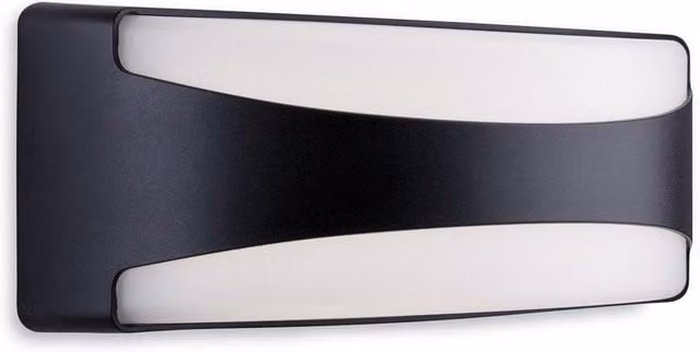 Netlighting Santos Rectangular Integrated LED Flush Outdoor Wall Light, Black, IP65