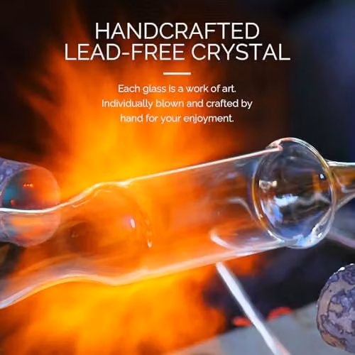 Final Touch Set of 2 Lead-free Crystal Champagne Flute Glasses, 340ml, Transparent – 7