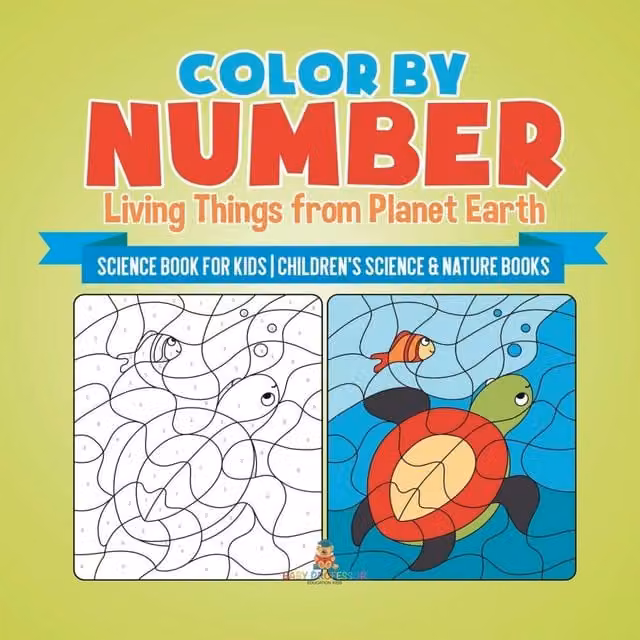 Baby Professor Color by Number: Living Things from Planet Earth Multicolour Science Book