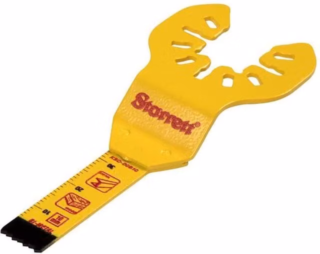 Starrett Yellow Bi-Metal Oscillating Plunge Blade for Wood and Metal, 18 TPI, W: 34 mm