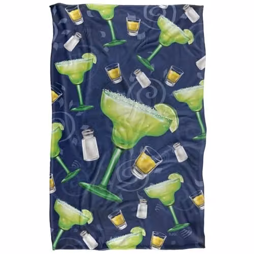 JQ Licensing James Piazza Margarita Floral Pattern Silky Touch Super Soft Fleece Throw Blanket, Multicolour, W: 91 cm, D: 147 cm – 1