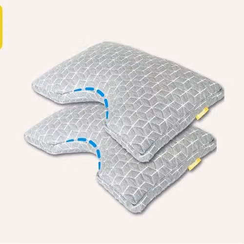 Brightr Sleep MoonHug 2 Pack Adjustable Memory Foam Pillows in Grey – 1