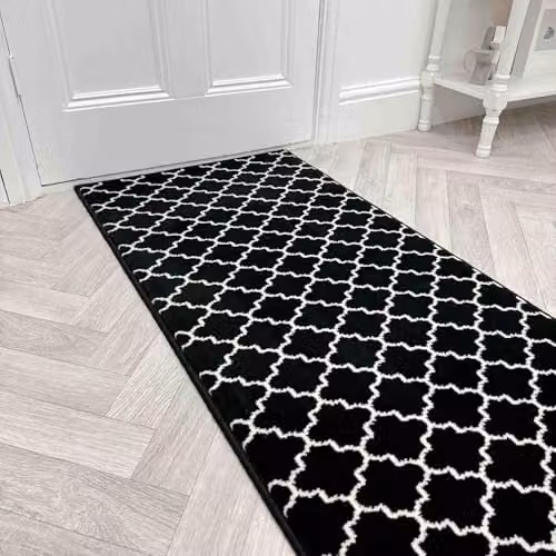 runrug Avanti Hallway Runner Rug, Black, W: 70 cm, L: 240 cm – 1