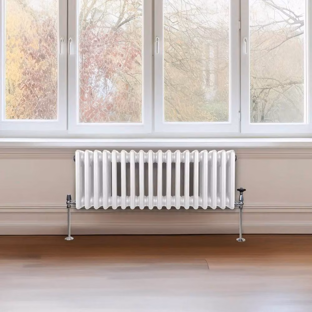 Monstershop Traditional 3 Column Steel Radiator, White, H 83.2 cm x W 30.0 cm x D 10.0 cm – 2