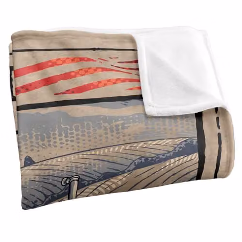JQ Licensing RLE American Farmland Tractor Super Soft Silky Touch Throw Blanket, White, W/D/H: 152 x 127 cm – 2