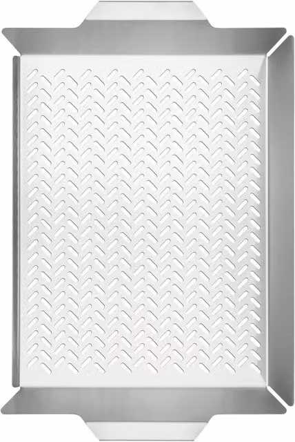 Tramontina Stainless Steel Fish and Vegetable Tray, Silver, W/D/H: 48.4 x 32.0 x 1.0 cm