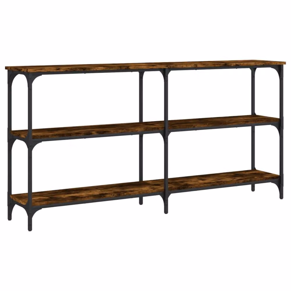 Berkfield Home Decorative Console Table in Smoked Oak Brown, W/D/H: 150 x 29 x 75 cm – 3