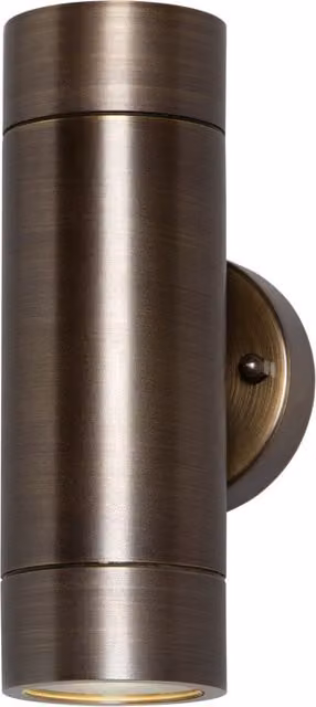 Litecraft Talon Modern Up and Down Outdoor Wall Light in Bronze
