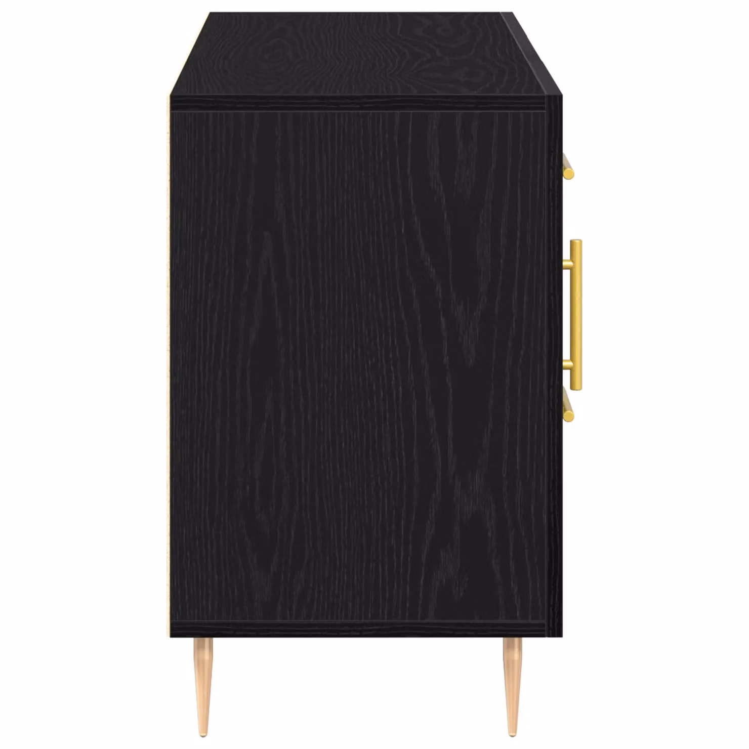 Berkfield Home Black Oak Sideboard with Soft Close Drawers, W/D/H: 100 x 36 x 60 cm – 4