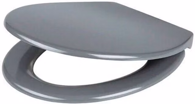 Nordara Grey Heavy Duty Wooden Toilet Seat with Fittings
