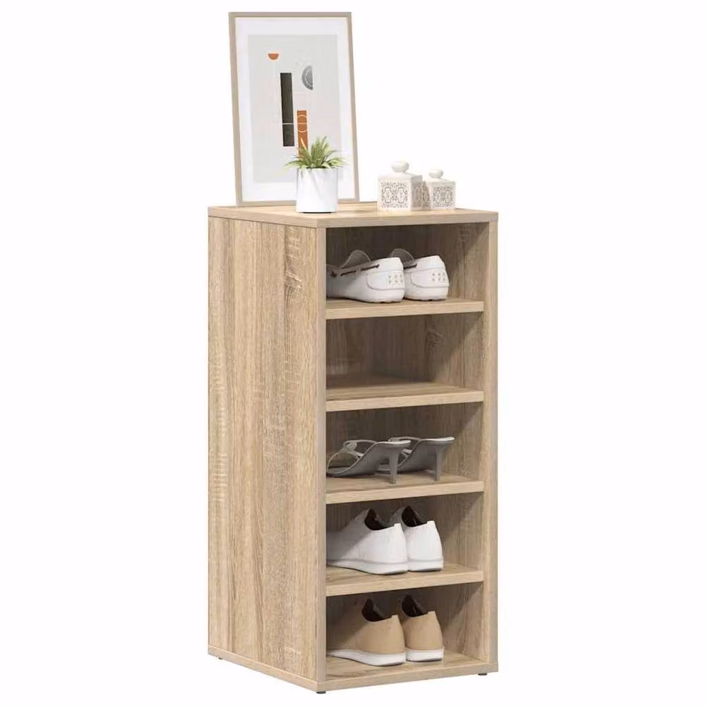 Berkfield Home Sonoma Oak Shoe Cabinet in Beige, W/D/H: 31.5 x 35 x 70 cm – 3