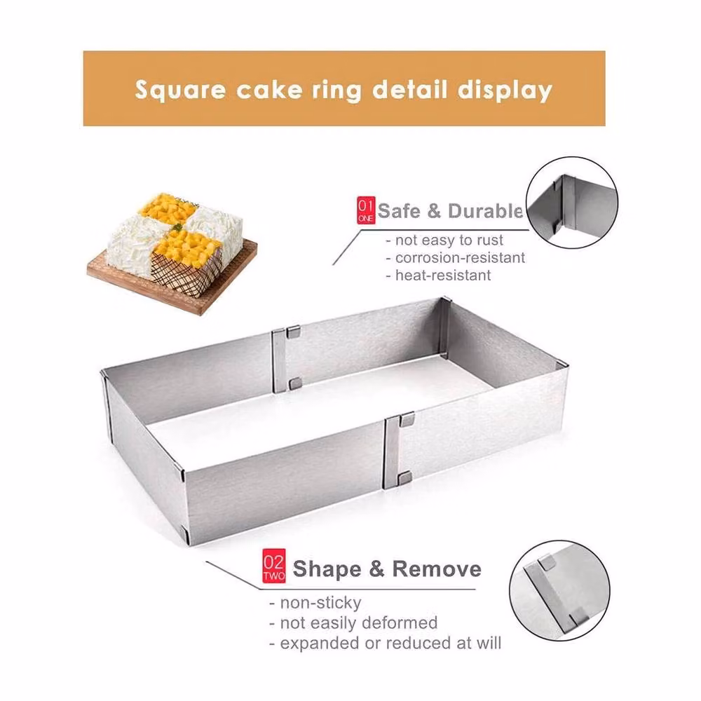 NESTLUNE Adjustable Stainless Steel Cake Ring Mold in Silver – 2