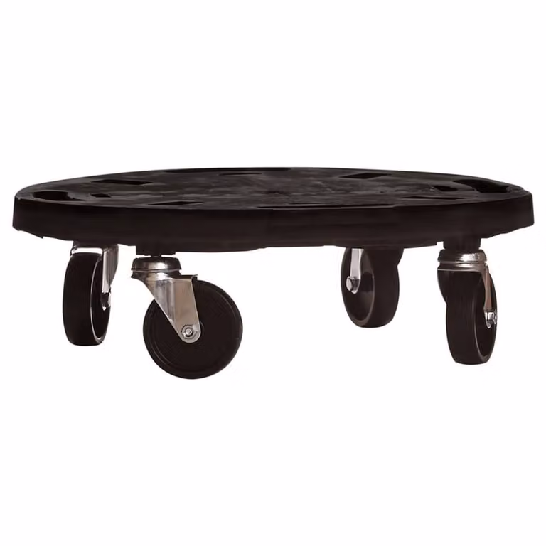 Berkfield Home Plant Trolley with Wheels, Black, Diameter: 40 cm