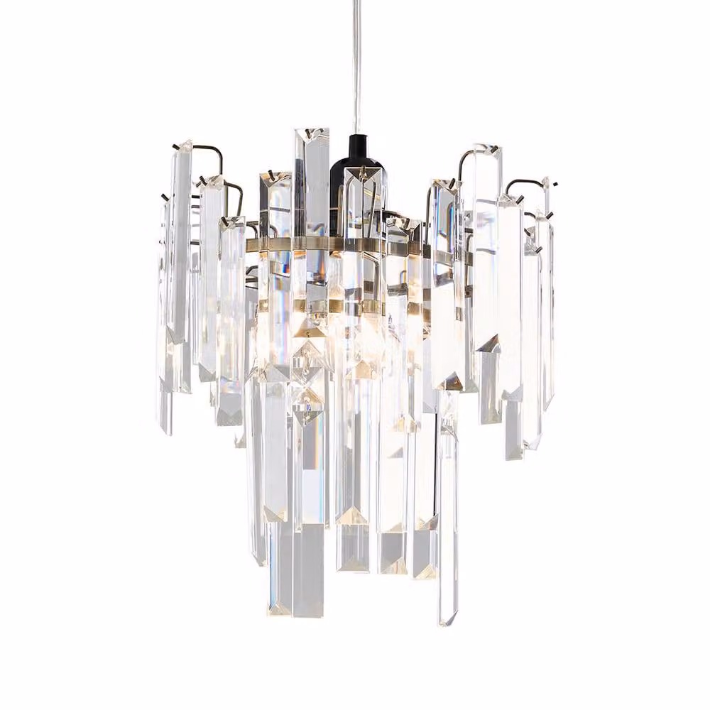 Pagazzi Onega Easy Fit Pendant Shade in Antique Brass and Clear Glass – 2