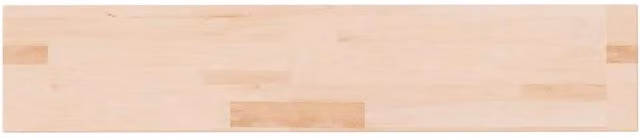 Berkfield Home Untreated Solid Oak Shelf Board in Light Oak, W/D/H: 100 x 20 x 4 cm