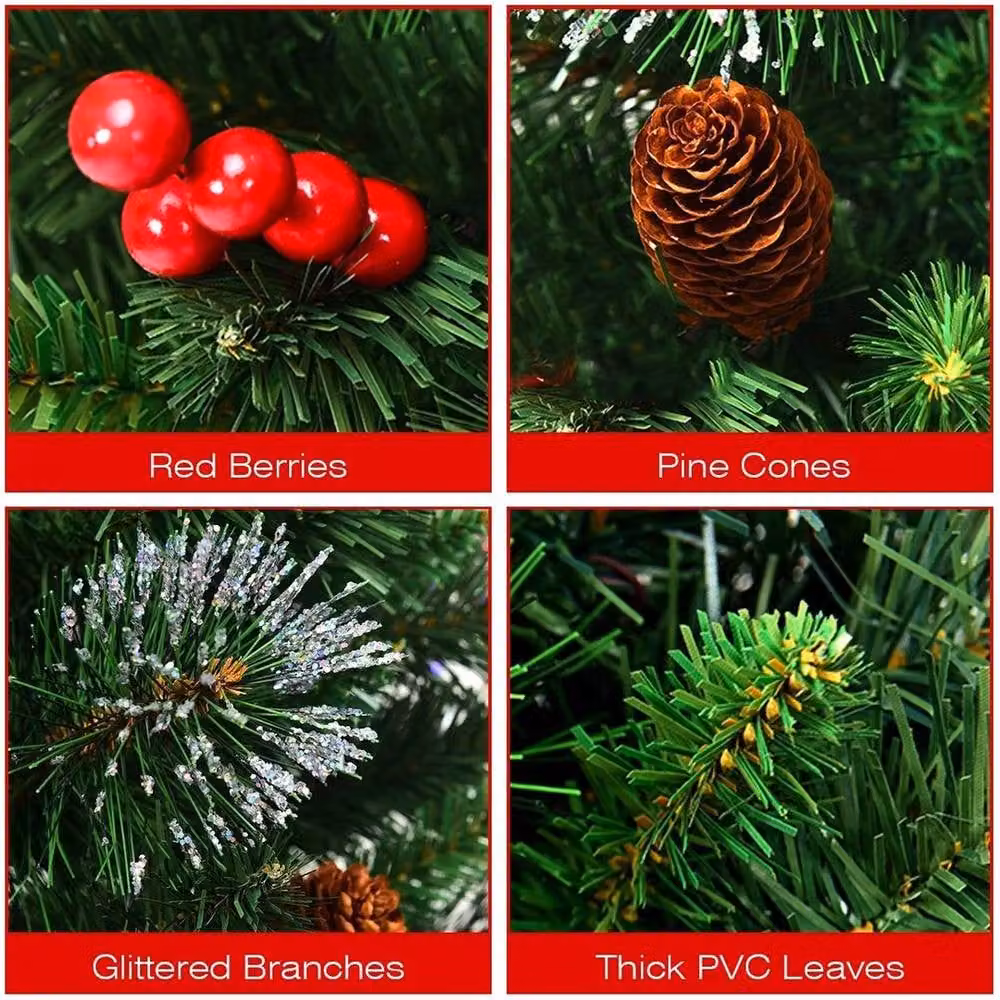 KORVIXA 4ft Green Artificial Christmas Tree, W/D: 100 x 100 cm – 5