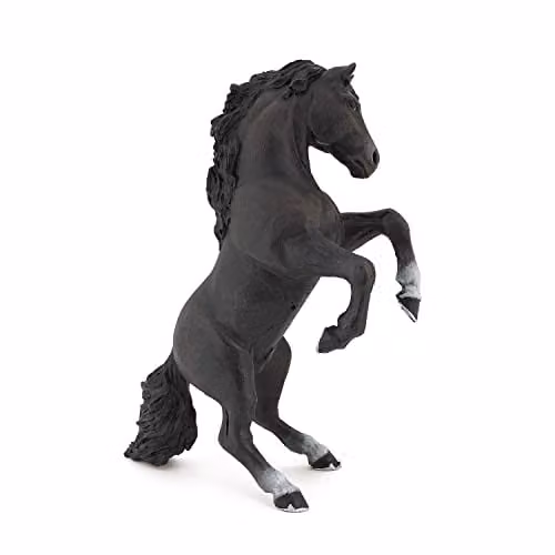 Papo Horses Collection Realistic Rearing Horse Figure in Black and Multicolour – 1