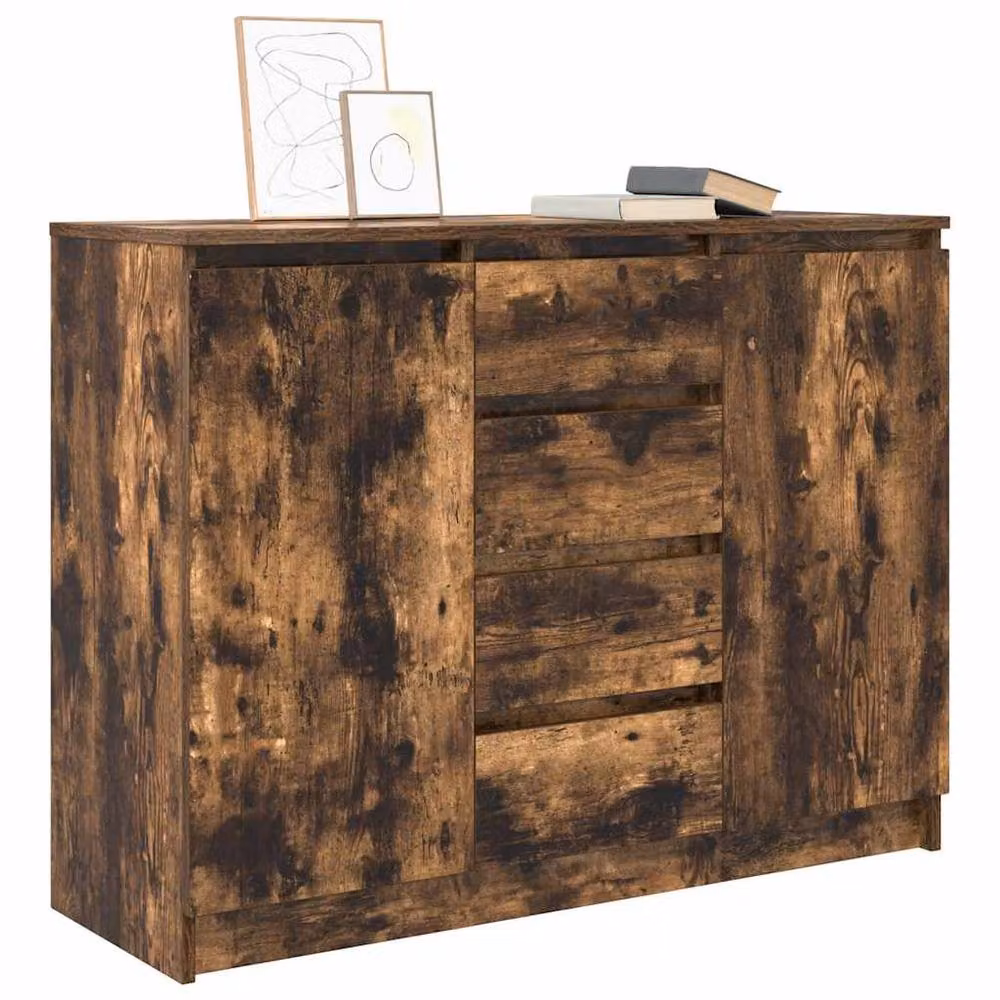 Berkfield Home Smoked Oak Sideboard with Drawers in Brown, W/D/H: 100.5 x 35 x 76 cm – 3