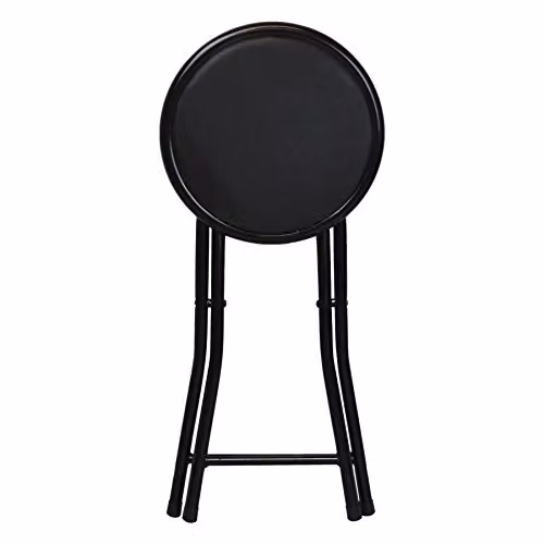 Harbour Housewares Black Padded Folding Stools, Pack of 4 – 4