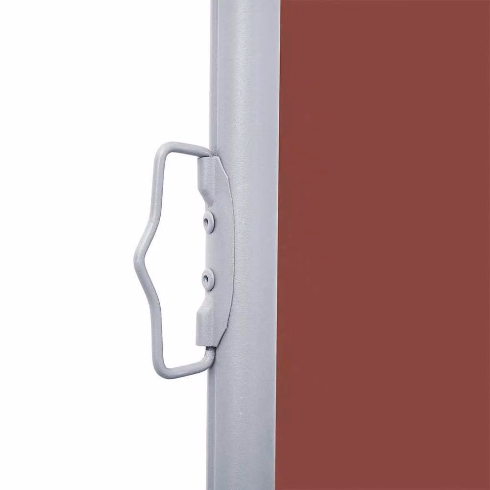 Berkfield Home Retractable Side Awning in Brown and Burgundy, W/H: 1000 x 140 cm – 3