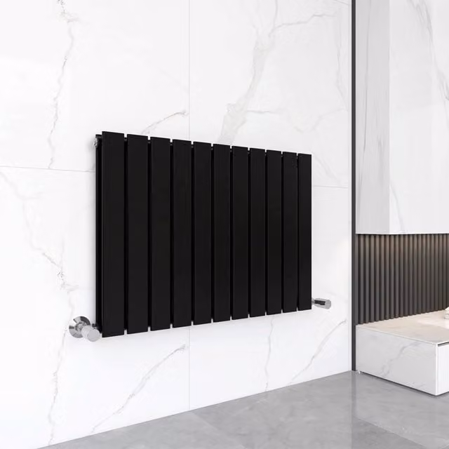 MCC Direct Designer Flat Panel Double Radiator, Black, H: 60.0 cm x W: 74.8 cm – 1