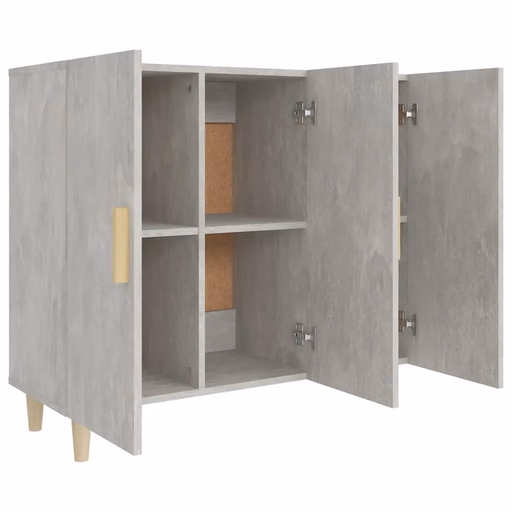 Berkfield Home Concrete Grey Sideboard, W/D/H: 90 x 34 x 80 cm – 2