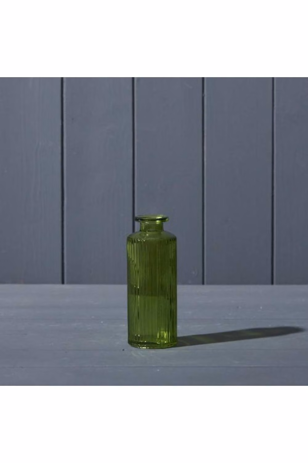 KDMD Emerald Green Striped Glass Tabletop Bottle – 2