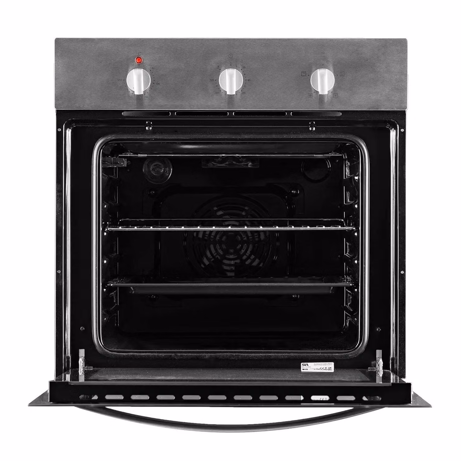 SIA FSO59SS Single Built-in Electric Fan Oven in Stainless Steel and Silver with Timer and Interior Light – 3