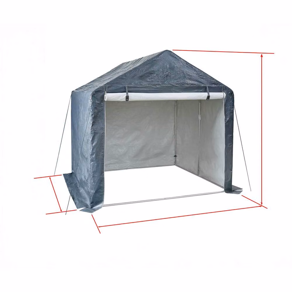 Coopers of Stortford Portable Weatherproof Garden Storage Shed in Grey, W/D/H: 183 x 183 x 183 cm – 2