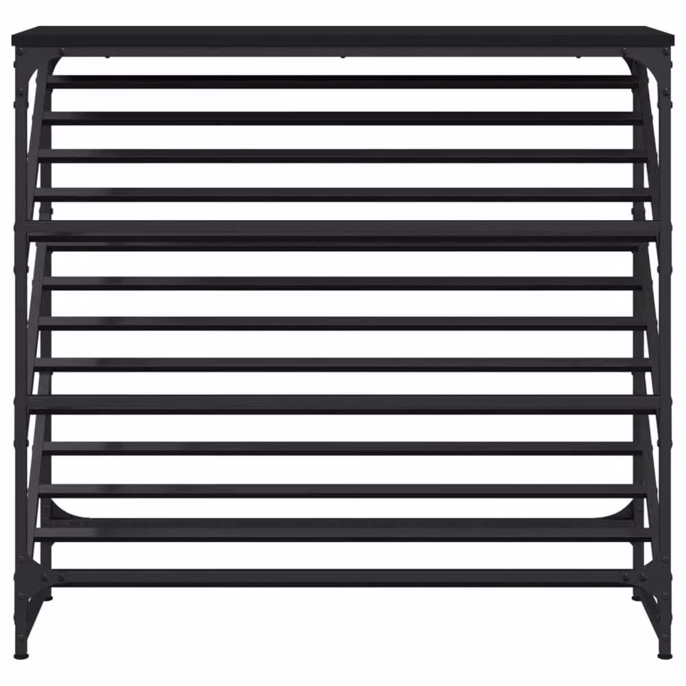 Berkfield Home Black Shoe Rack W/D/H: 90 x 30 x 85 cm – 4
