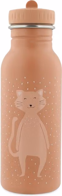 Trixie Mrs. Cat Stainless Steel Leakproof Water Bottle with Carry Handle, Beige, 500ml – 1