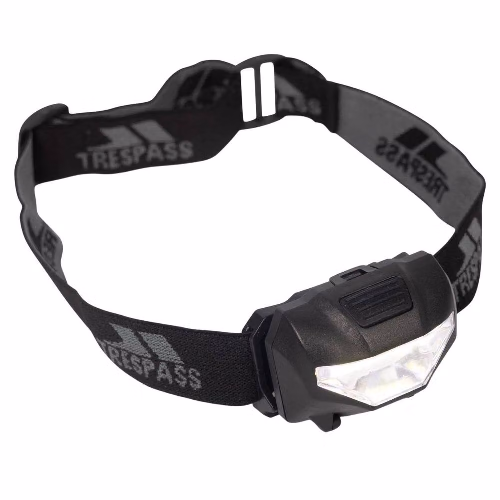 Trespass Navigator LED Head Torch in Black – 2