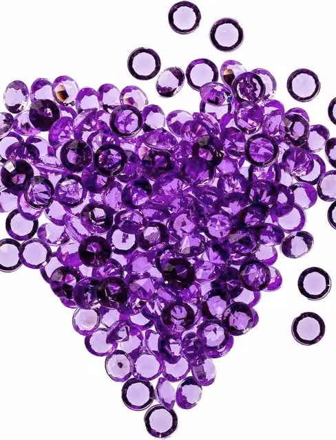 Neel Blue Acrylic Rhinestone Table Confetti Scatters, 2000 Pieces in Lilac/Purple