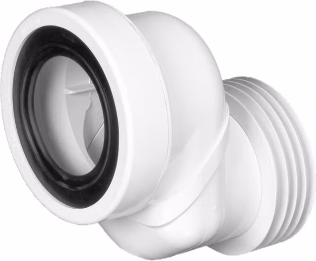 McAlpine WCLO-6 Offset WC Connector, 6cm, White