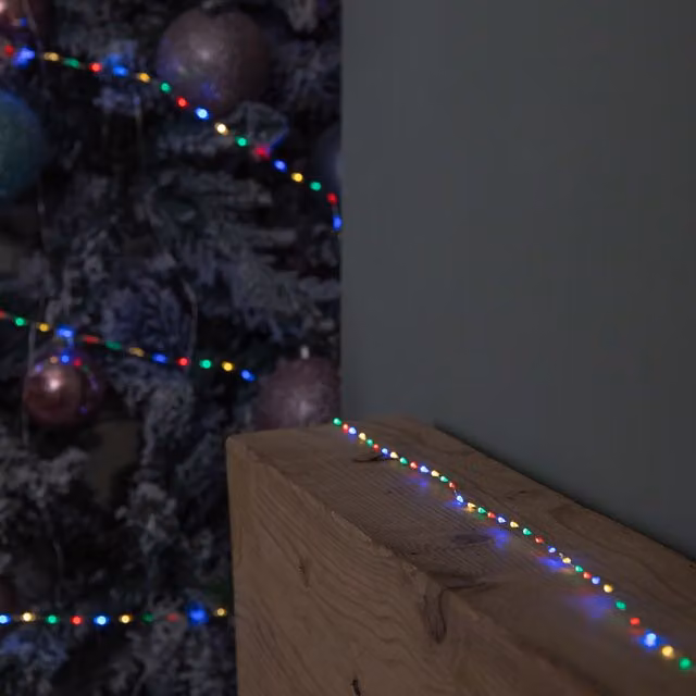 Samuel Alexander 6.4m Compact MicroBrights Christmas Lights with 400 Multi-coloured RGB LEDs and Timer – 2