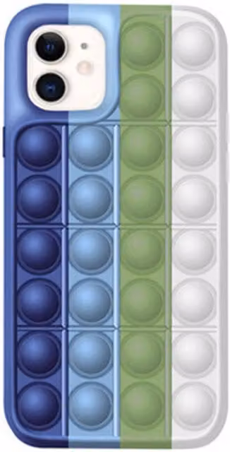 Apple iPhone 12 Pro Push and Pop Fidget Phone Case in Blue and Multicolour