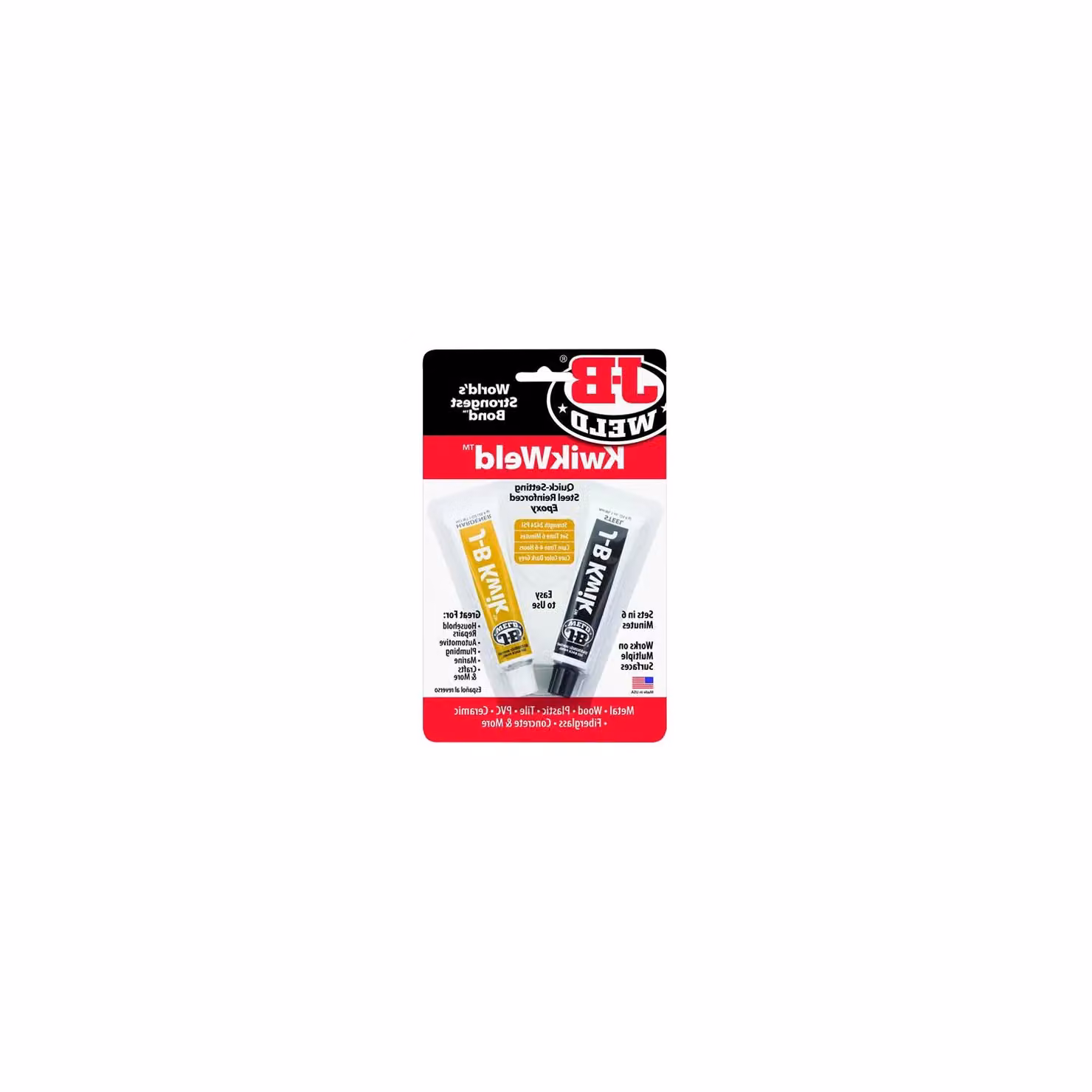 J-B Weld KwikWeld Heat Resistant Epoxy Adhesive, White, 2 x 30ml – 2