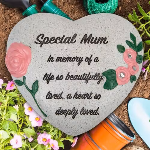 VFM e-Store Memorial Flower Pot Ornament in Grey, W/D/H: 16 x 14 x 7 cm – 5