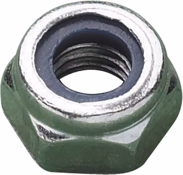 Metalmate Type T Self-Locking Nylon Insert Nuts, Zinc Plated in Metallic Silver – 1