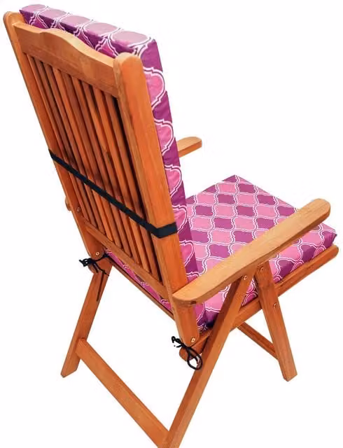 Roseley Water Resistant High Back Chair Pads in Grey, Pink and Purple